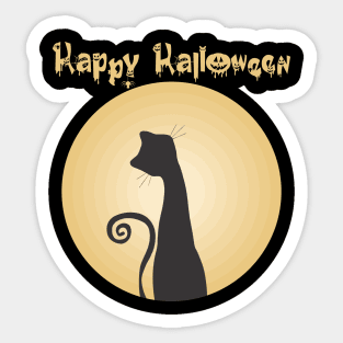 Happy Halloween cat Sticker